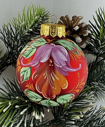 Фуксия на красном ( цветы 16)