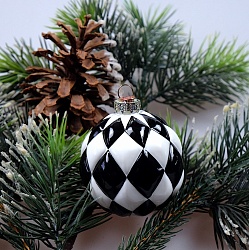 Шар Черно-белый ромб, Xmas toys